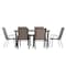 Flash Furniture Brazos 7 Pc Patio Dining Set w/Tempered Glass Patio Tbl and 6 Chairs w/Brown Flex Comfort Material TLH-94B-303CB-GG - alternate 8